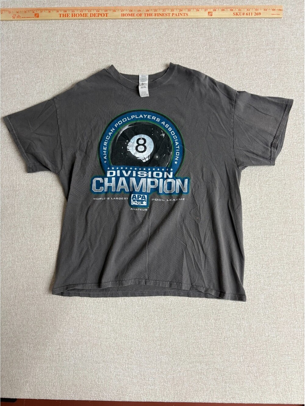 Mens XL Gildan American Poolplayers Association 8 Ball Division Champion T Shirt